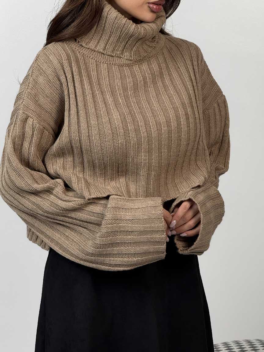 IMG_6340 بافت نیم تنه یقه اسکی کد 180446 - Image 1