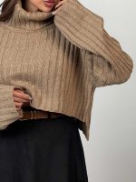 بافت نیم تنه یقه اسکی کد 180446 - Image 2