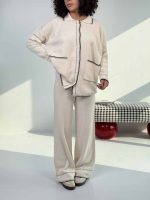 ست شومیز و شلوار بافتنی رودوخت کد 160607