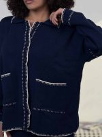 ست شومیز و شلوار بافتنی رودوخت کد 160607 - Image 7