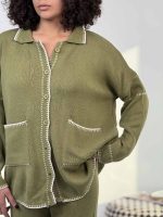 ست شومیز و شلوار بافتنی رودوخت کد 160607 - Image 15