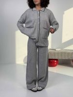 ست شومیز و شلوار بافتنی رودوخت کد 160607 - Image 17