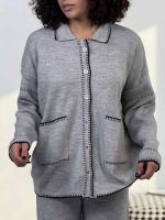 ست شومیز و شلوار بافتنی رودوخت کد 160607 - Image 18