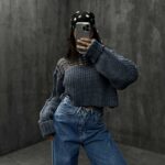 بافت یقه اسکی توری کد 200324