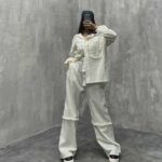 ست شومیز و شلوار کمربندی کد 160120