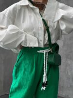شلوار پنبه ای بند کنفی کد 100393 - Image 2