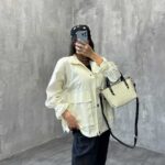 شومیز آستین کمربندی کد 220154