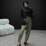 شلوار لینن پیله دار کد 100345