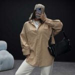 شومیز پشت دکمه کد 220134