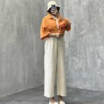 شلوار لینن بندی کد 100430