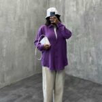 شومیز پنبه ای ساده کد 220183