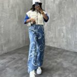 شلوار بگ طرحدار کد 100461