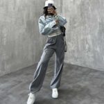 شلوار بگ کمر دار کد 100457