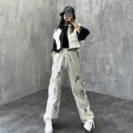 شلوار سگک دار طرحدار کد 100486