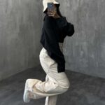 شلوار کتان رودوخت کد 100488