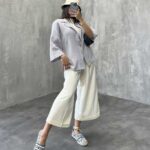 شومیز 3 دکمه آستین کوتاه کد 220196