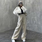 شلوار لینن کمرنوار کد 100513