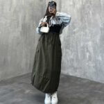 دامن کتان 4 جیب کد 100172