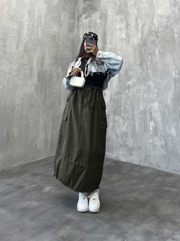 دامن کتان 4 جیب کد 100172