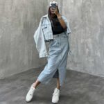 دامن وسط چاک کد 100500