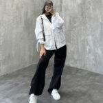 شومیز آستین کمربندی کد 220200