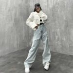 شلوار بگ زاپدار کد 100439