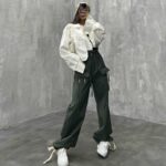 شلوار کتان جیب پرچی کد 100495