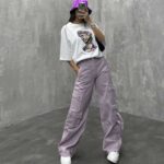 شلوار بگ جیب سگک کد 100550