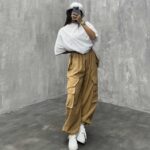 شلوار لینن طرح جیب کد 100577