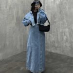 دامن جین دکمه دار کد 100597