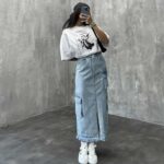 دامن جین 3 جیب کد 100508