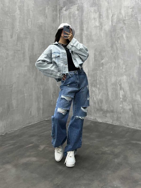 شلوار جین بگ کد 100634