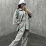 ست شومیز و شلوار پانچی کد 160180