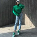 شلوار جین مام زانو زاپ کد 100675