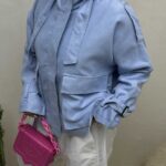 کت یقه کمربندی کد 120167