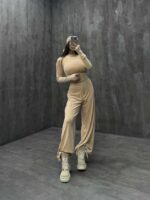 ست نیم تنه و شلوار مخمل کد 160221 - Image 3