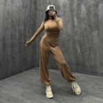 ست نیم تنه و شلوار مخمل کد 160221