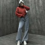 شلوار جین بگ ساده کد 100788