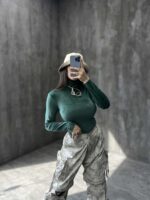 بلوز مخمل آستین بلند کد 180221 - Image 3