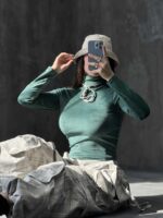 بلوز مخمل آستین بلند کد 180221 - Image 2