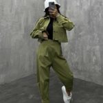 ست شومیز شلوار کارگو کد 160174