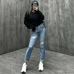 شلوار جین مام کد 100760