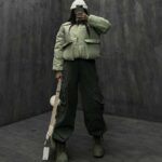 کاپشن یقه دار 3 دکمه کد 200396