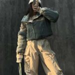 کاپشن یقه ایستاده پانچی کد 200406