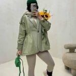 کت ترکیبی کمرکش کد 200475