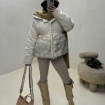 کاپشن جیب خزه دار کد 200380