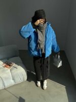 کاپشن بادکنکی جیب لوزی کد 200524 - Image 11