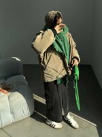 کاپشن بادکنکی جیب لوزی کد 200524 - Image 6