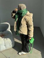 کاپشن بادکنکی جیب لوزی کد 200524 - Image 5