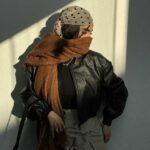 کاپشن چرم سرشانه زیپدار کد 200465